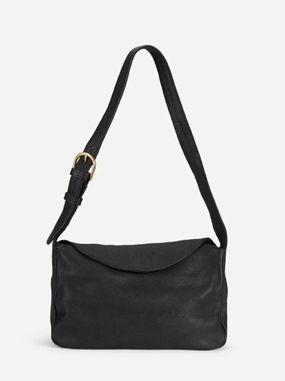 Parker Clay Saba Milled Leather Folded Shoulder Bag – Handcrafted in Ethiopia